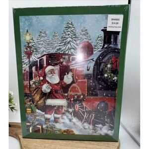 Christmas Party 2024 Oversized Puzzle 1000 Pieces 24" x 30" Santa & Train New